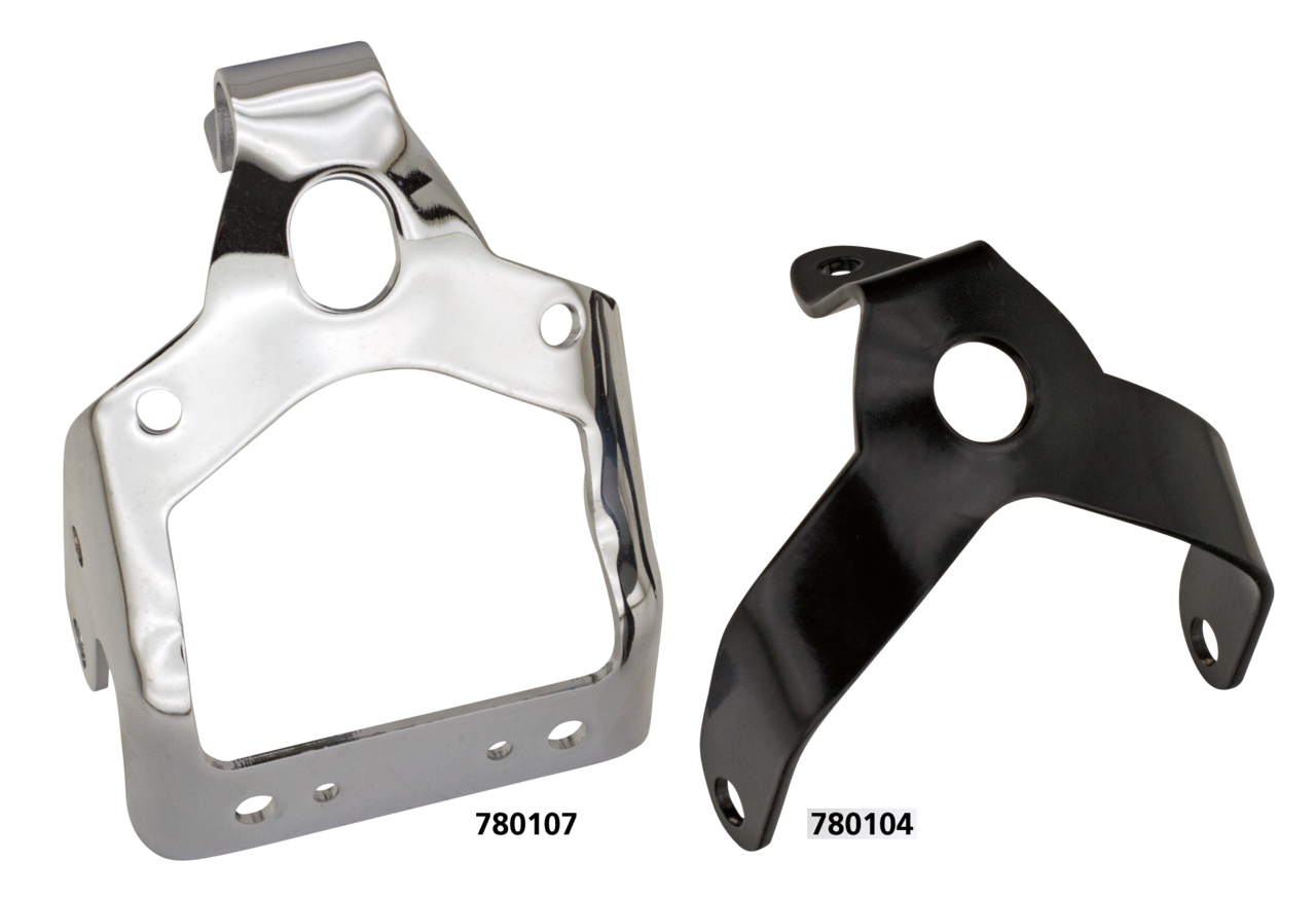 Samwel Supplies Headlight & Horn Bracket for Early Springer Forks – Electric & Light