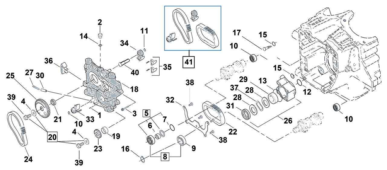 Eastern MC Parts Cam Chain Parts for Early Twin Cam – Engine