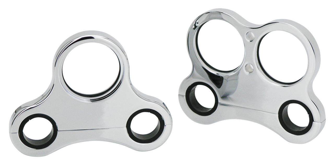 Zodiac Pro-Max Chrome Billet Gauge Mounts for T-Bars – Gauges & Dashes