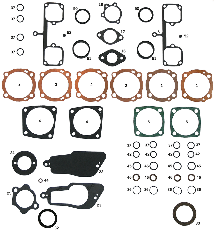 Athena Gaskets, O-Rings & Seals for Ironhead Sportster 1972-1985 – Gasket & Seals