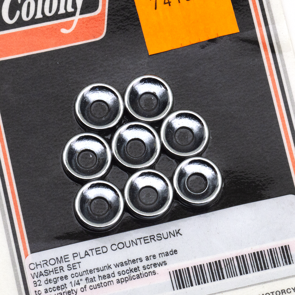 Colony Companion Countersunk Chrome Washers – Hardware
