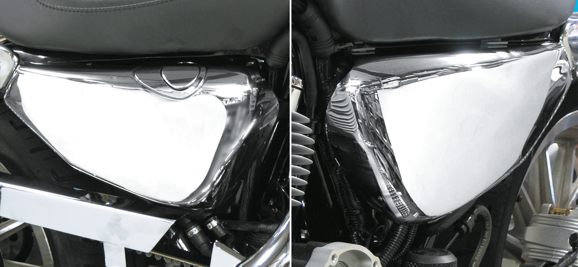 Zodiac Chrome Frame Covers for Sportster – Frame & Rear Suspension