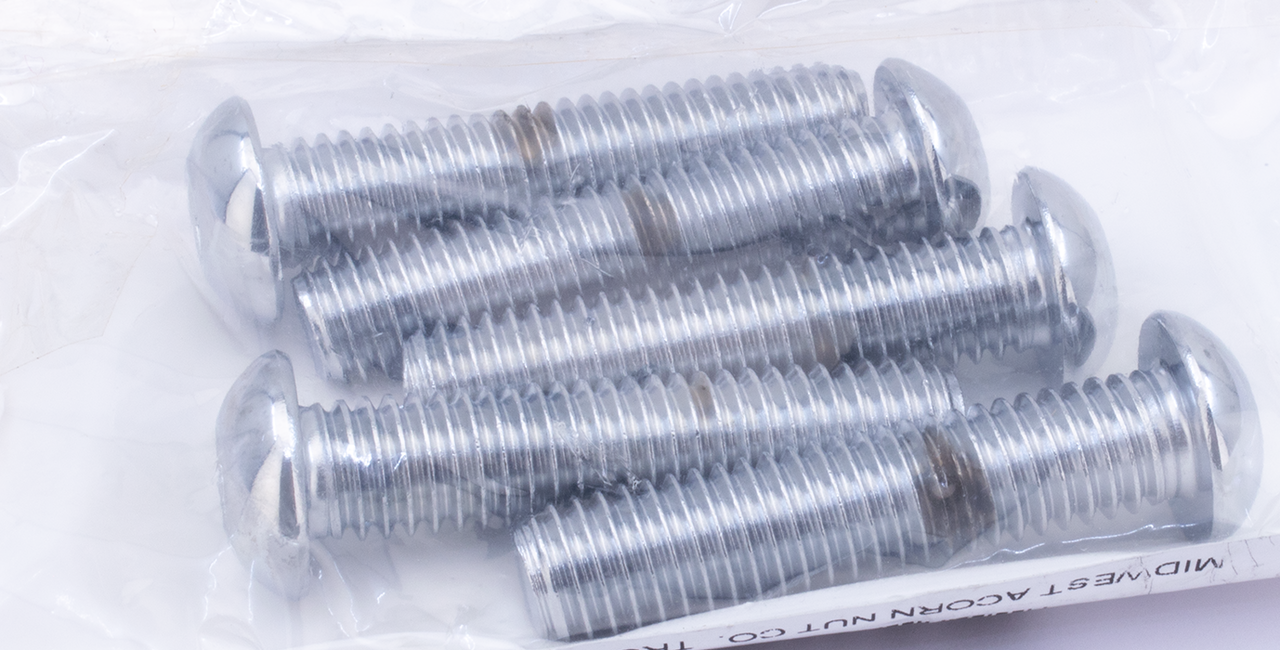 Midwest Acorn Nut Company Assortment Tray of Chrome Plated Larger Button Head Allen Screws – Hardware