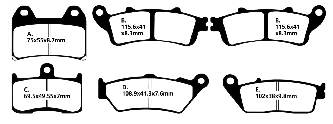 EBC Brakes International Brake Pads for After Market Calipers