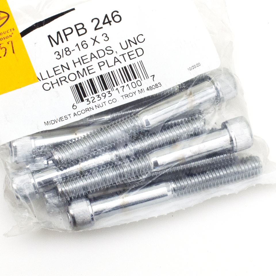 Midwest Acorn Nut Company Chrome Plated GRADE-8 Allen Head Socket Screws – Hardware
