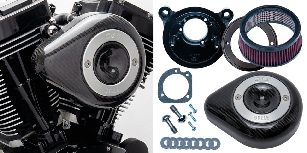 S&S Stealth Carbon Teardrop Air Cleaner – Intake