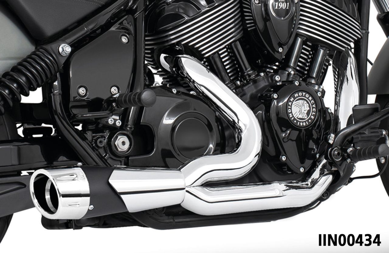 Freedom Performance Exhaust Combat Fluted 2-INTO-1 for Indian Powerplus & Thunderstroke