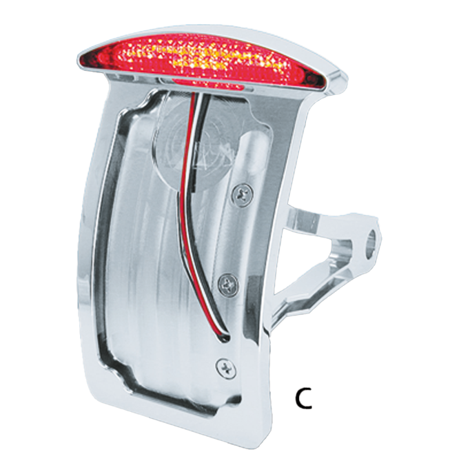 Zodiac Side Mount & Fender Mount License Plate Brackets with LED Taillights – Electric & Light