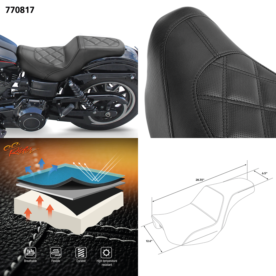C.c. Rider 2-UP Seat for Dyna