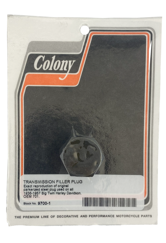 Colony Transmission Filler Plug for 4 Speed Big Twin