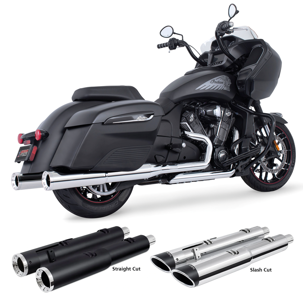 Freedom Performance Exhaust 4 1/2" Two-Step Slip-Ons for Indian Powerplus & Thunderstroke