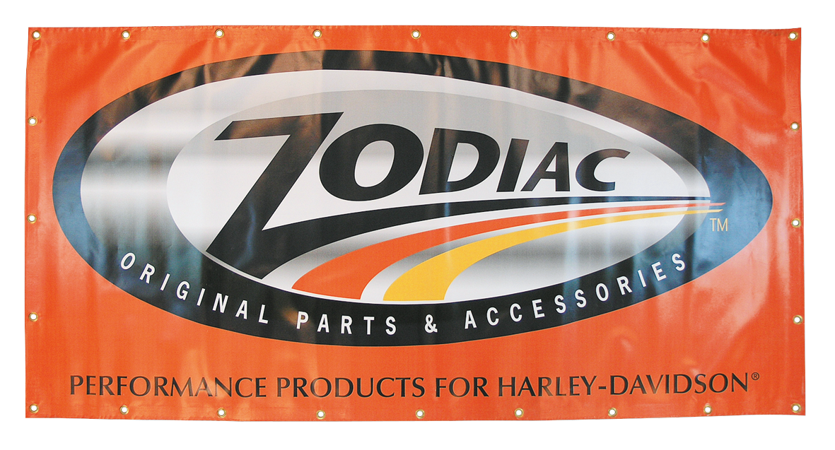 Zodiac Logo Vinyl Banner – Helmets