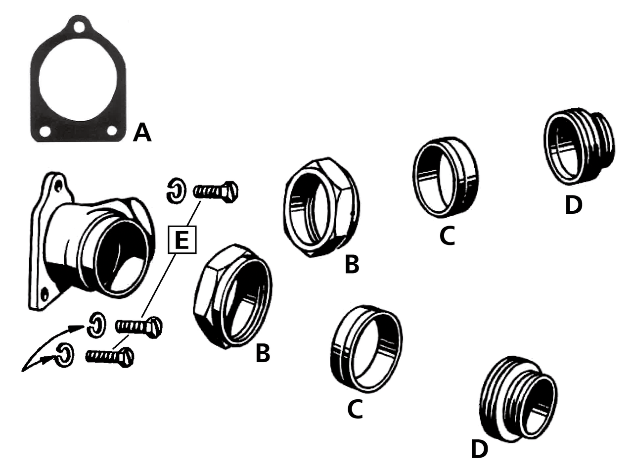 Colony Manifold Parts for 45CI, Early Ohv & Side Valve Models – Intake