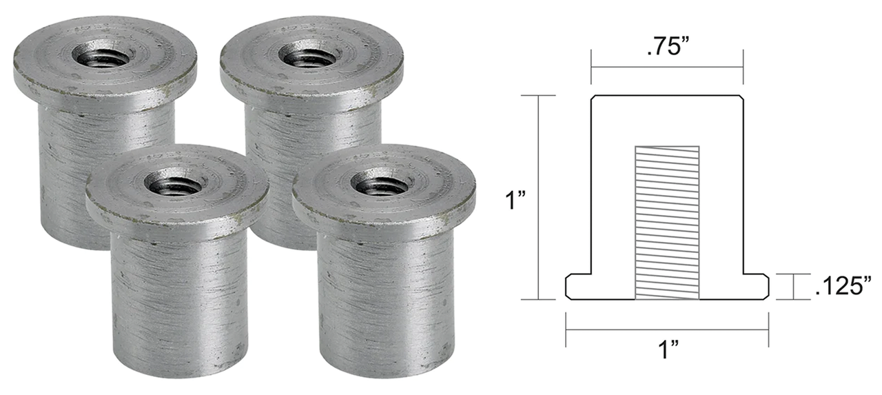 Lowbrow Customs Weld-In Tank Mount and Fuel Valve Bungs – Gas- & Oil Tank