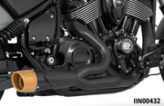 Freedom Performance Exhaust Combat Fluted 2-INTO-1 for Indian Powerplus & Thunderstroke