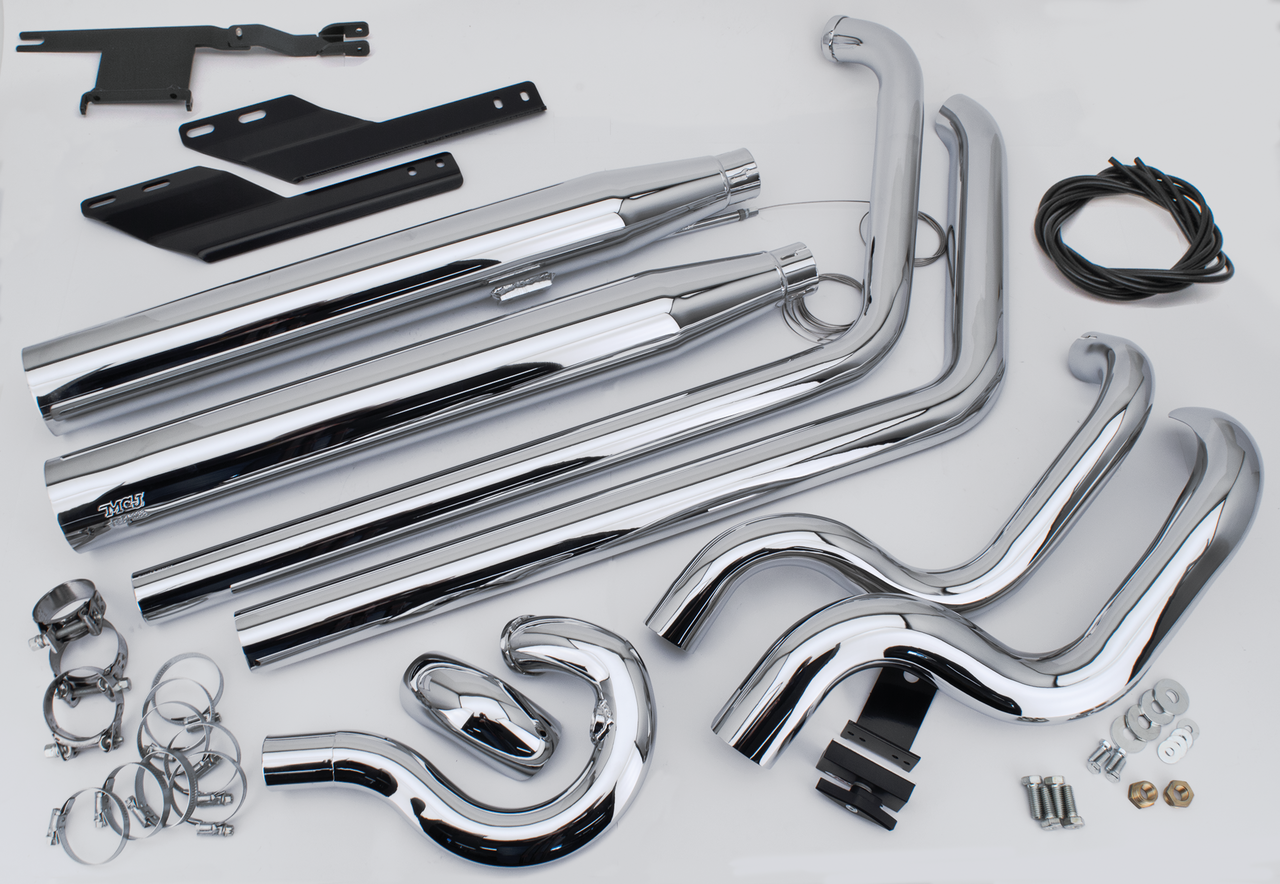 Mcj Adjustable True Dual Exhaust for Twin Cam Softail