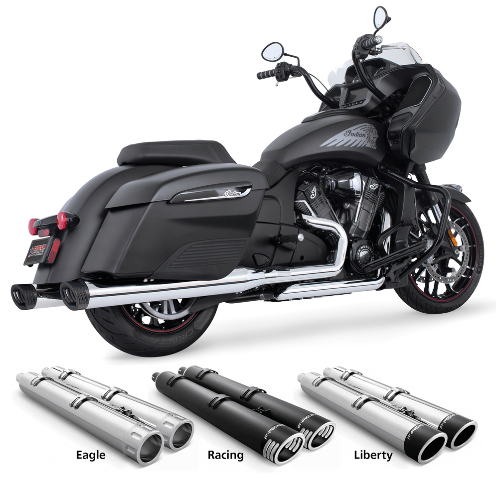 Freedom Performance Exhaust 4" Slip-Ons for Indian Powerplus & Thunderstroke