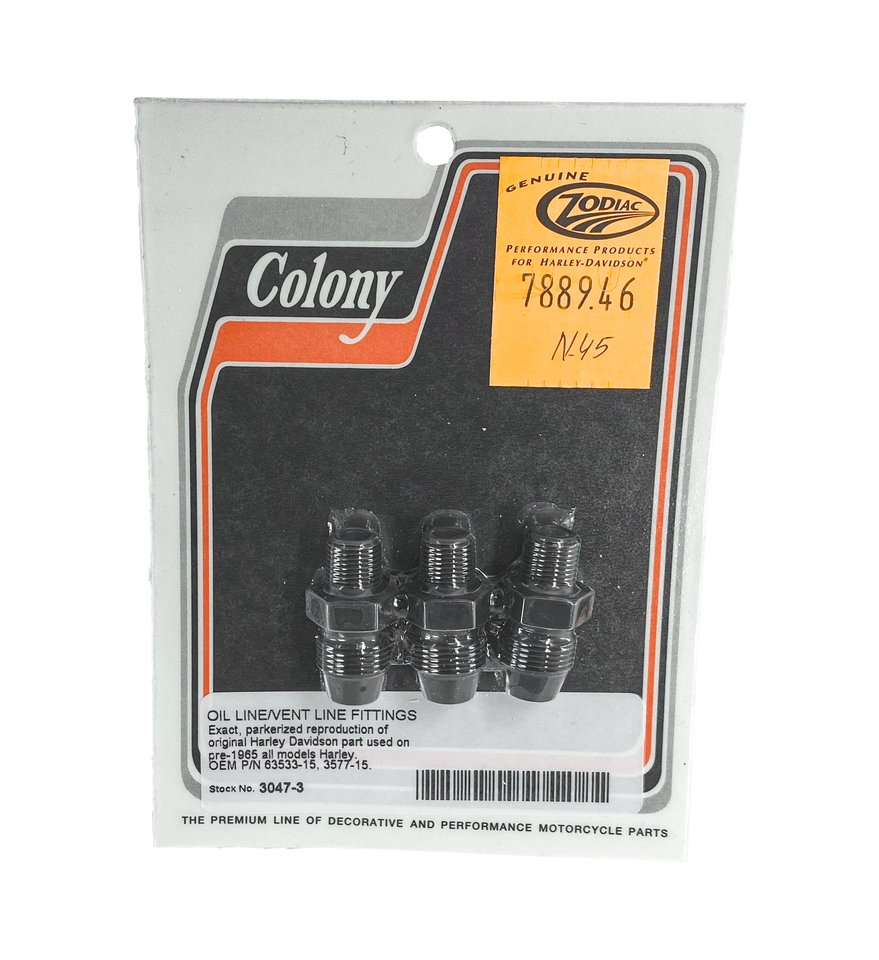 Colony Oil Ventline Adaptor for Big Twin – Gas- & Oil Tank