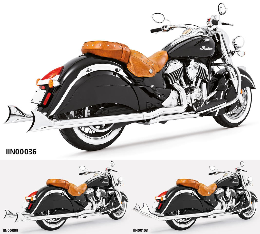 Freedom Performance Exhaust Sharktail True Duals for Indian Powerplus & Thunderstroke