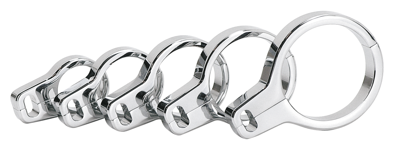 Zodiac Chrome Plated Billet Aluminum Dual Cable Clamps – Control Cables & Hydraulic Lines