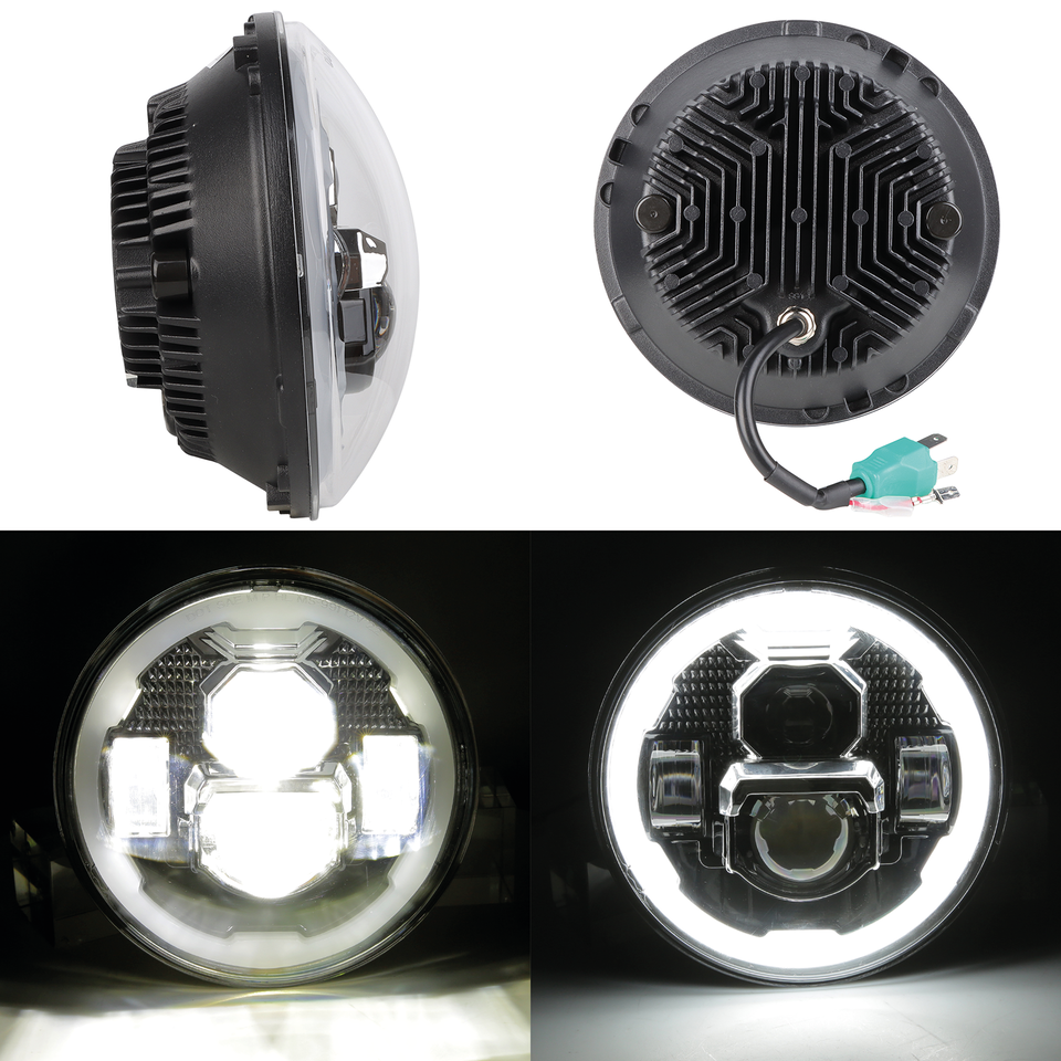 Zodiac 7" Visor Halo LED Headlight Unit – Electric & Light