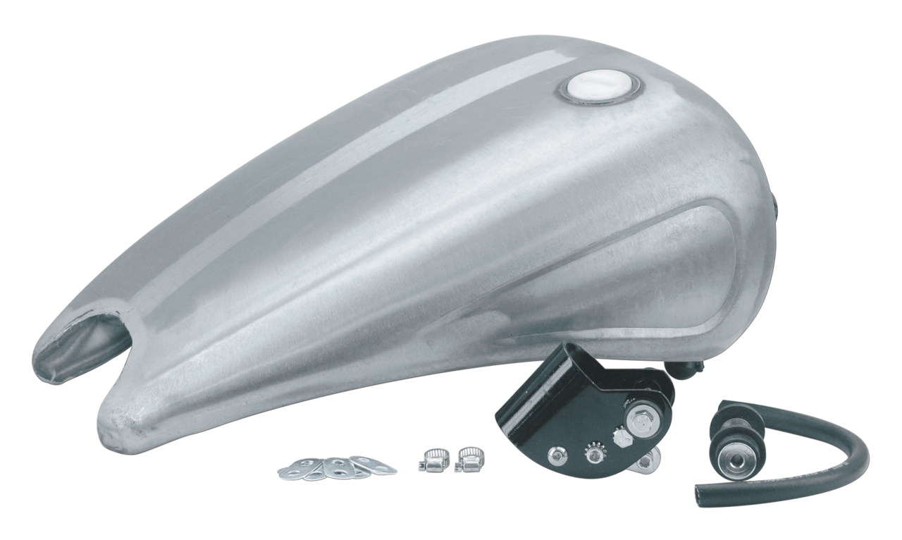 Zodiac One Piece 2" Stretched Steel Tank with Indents for Sportster – Gas- & Oil Tank